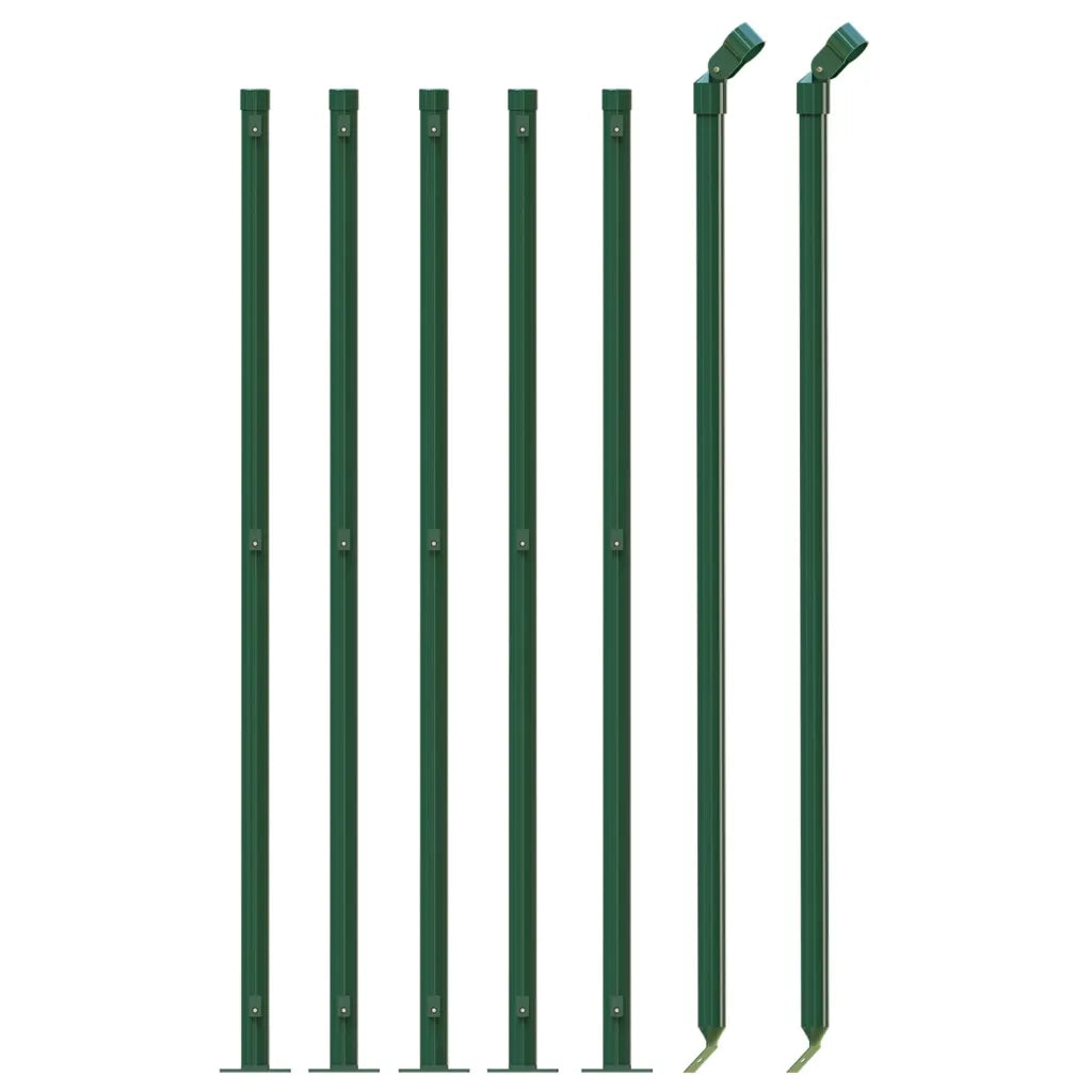 Recinzione Metallica con Flangia Verde 1x10 m 154177