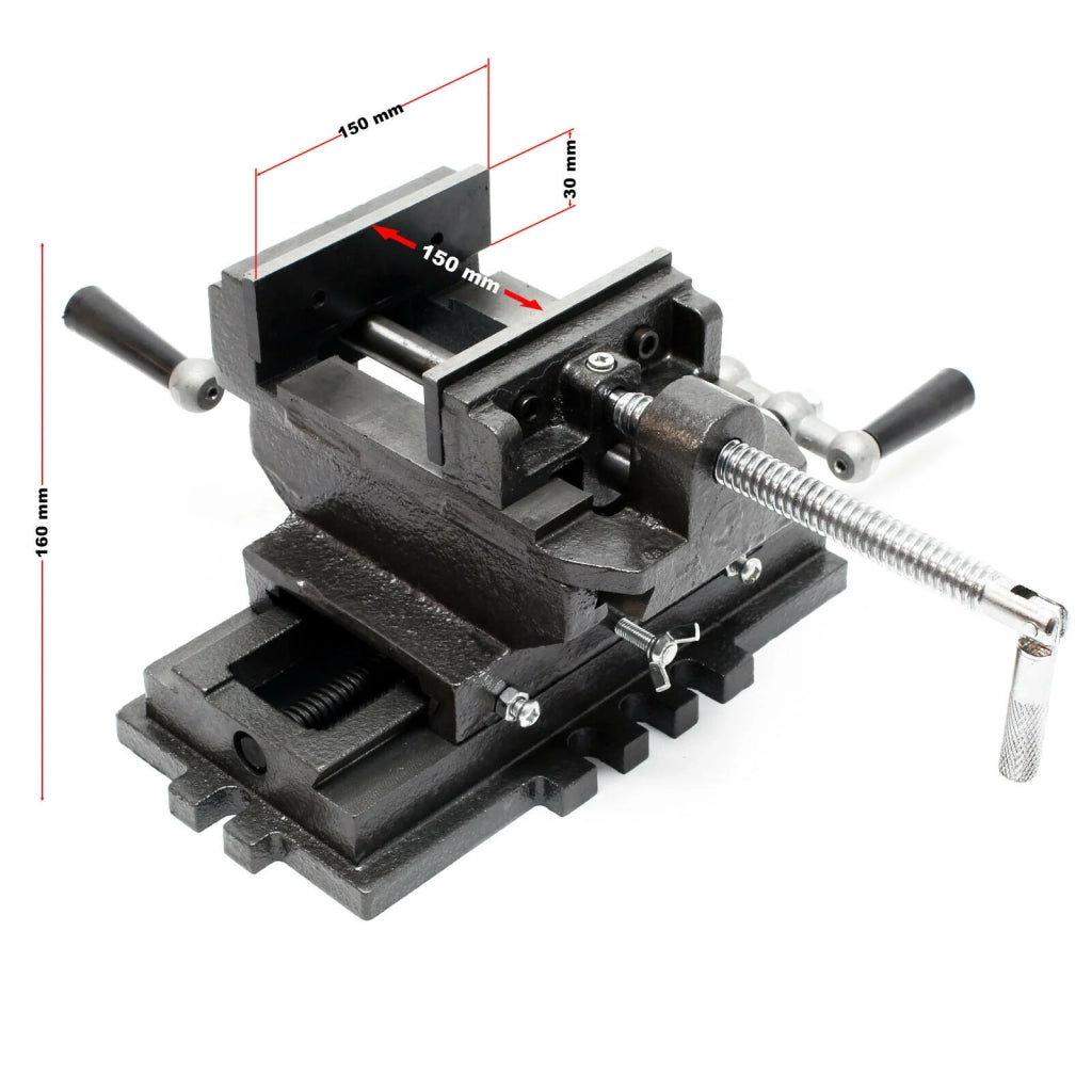 Morsa per fresatura a 2 assi 150 mm trapano per maschiatura tavola trasversale macchina da banco 16_0000315