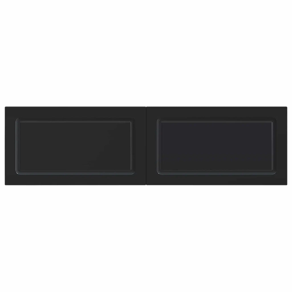 Testiera da Muro UTRECHT Nero Legno ingegnerizzato 897816