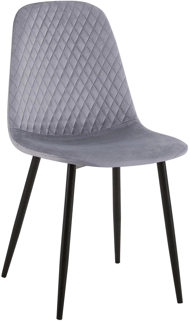 Set di 4 sedie Giverny grigio,Velluto