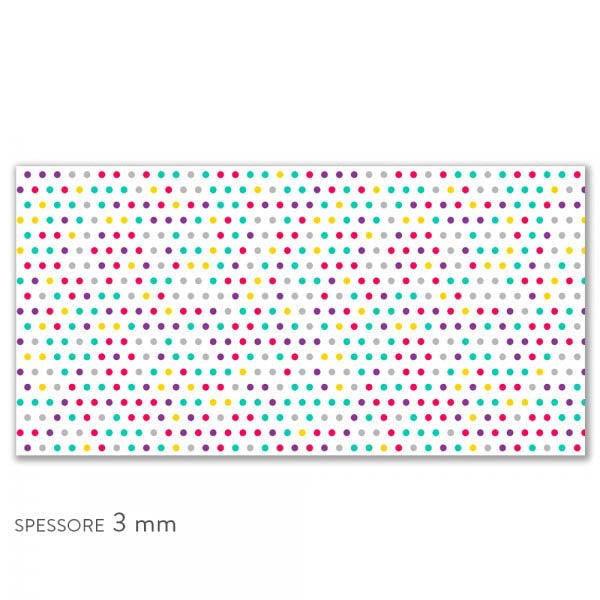 PALLINI COLORATI - Paraschizzi da cucina in PVC flessibile - Misura 120x60cm spessore 3mm