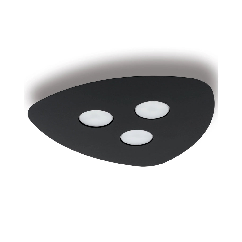 Nowodvorski Organic plafoniera 3 luci GX53 nera in metallo