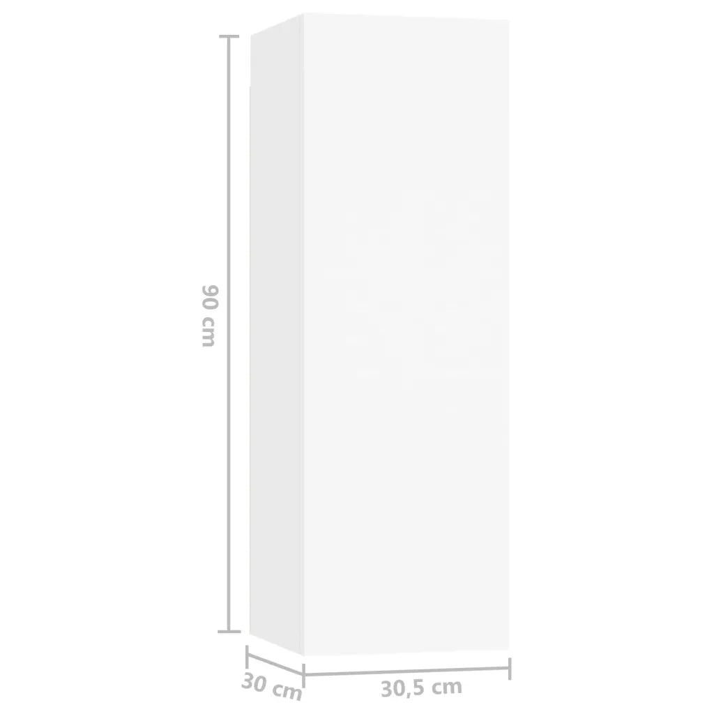 Set Mobili Porta TV 7 pz Bianco in Legno Multistrato 3078718