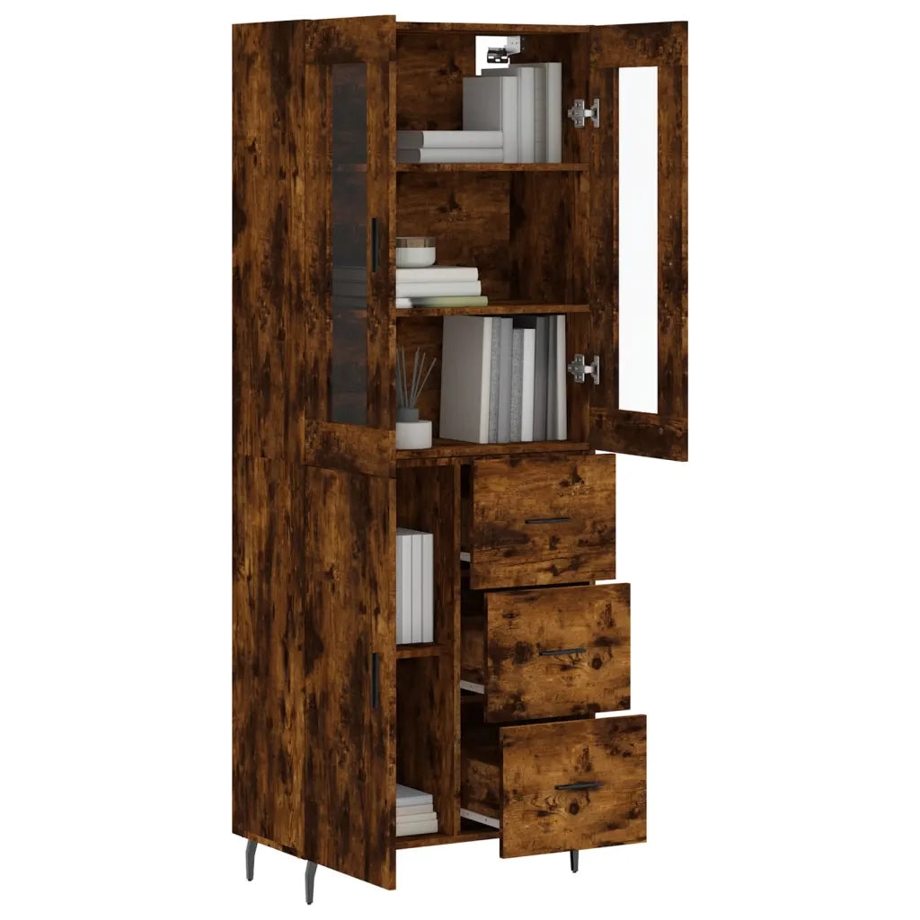 Credenza Rovere Fumo  69,5x34x180 cm in Legno Multistrato 3198486
