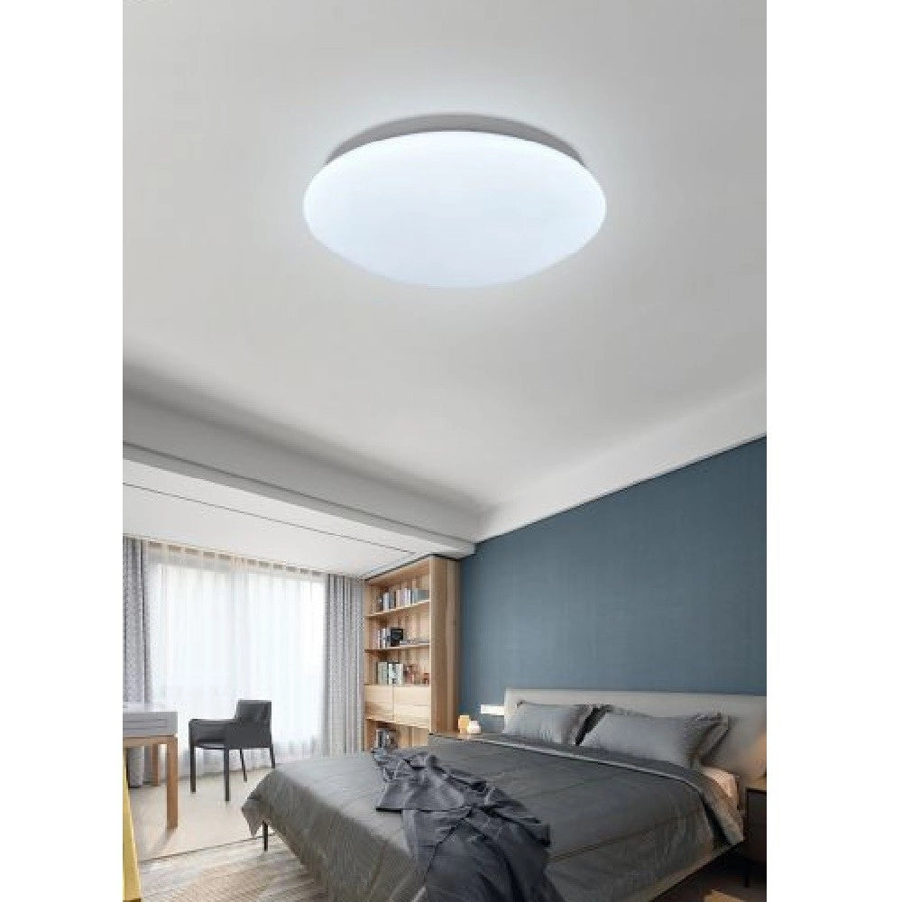 Trade Shop - Lampadario Da Soffitto Plafoniera Led 24 Watt Cupola Diversi Toni Di Luce C0 - -bianco Freddo      -