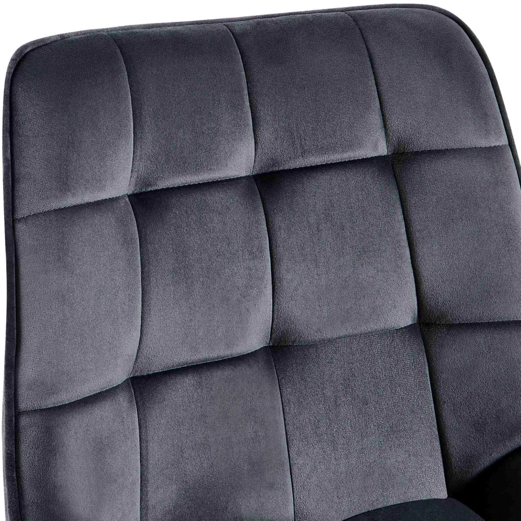 Sedia da Pranzo Colby grigio scuro,Velluto