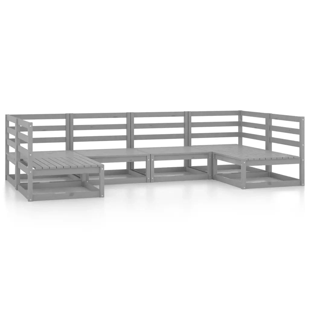 Set Divani da Giardino 6 pz in Legno Massello di Pino  cod mxl 37258