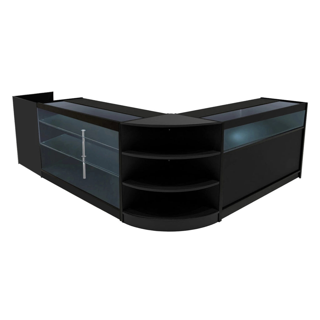 Set Banconi Nero Hyperion LED K1500 B1500 LM60 TB60 con Serrature e Vetrina