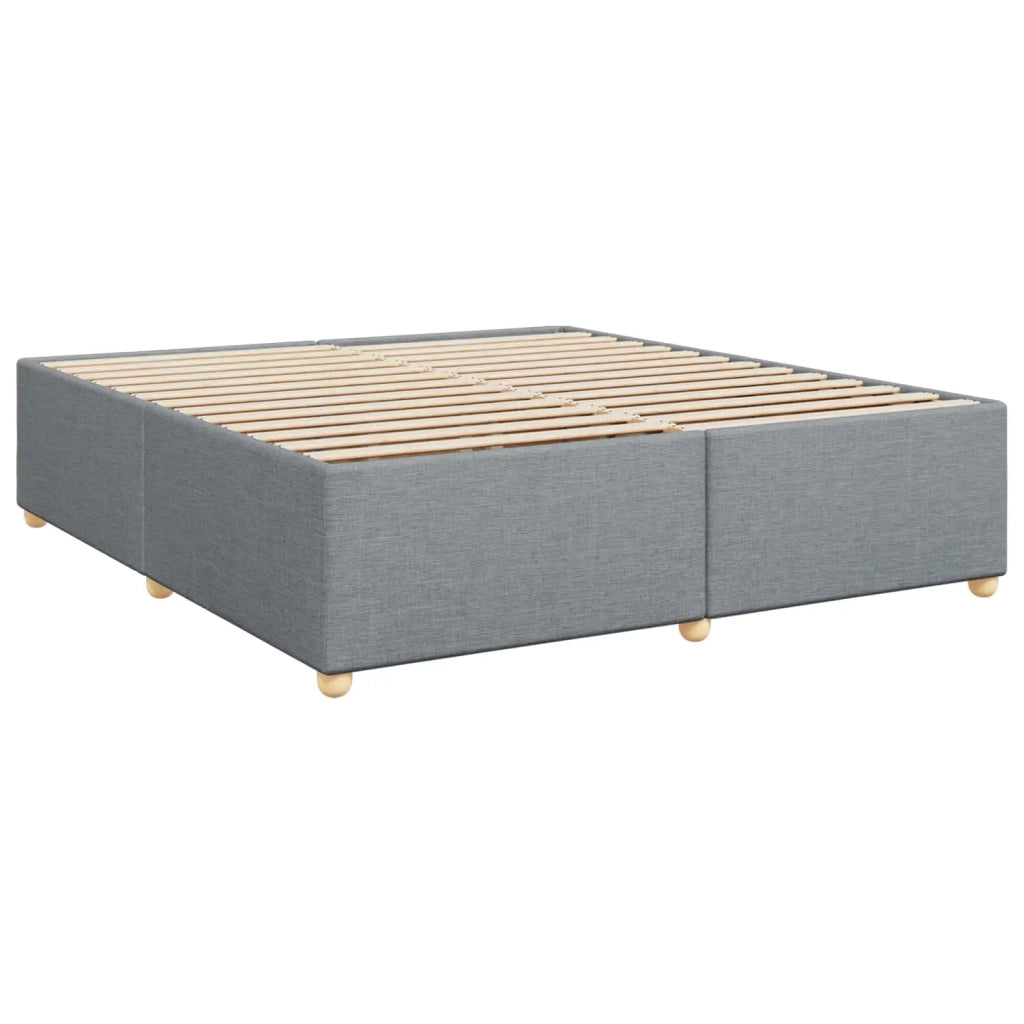 Letto box spring con materasso Grigio Chiaro 200 x 200 cm 3453956
