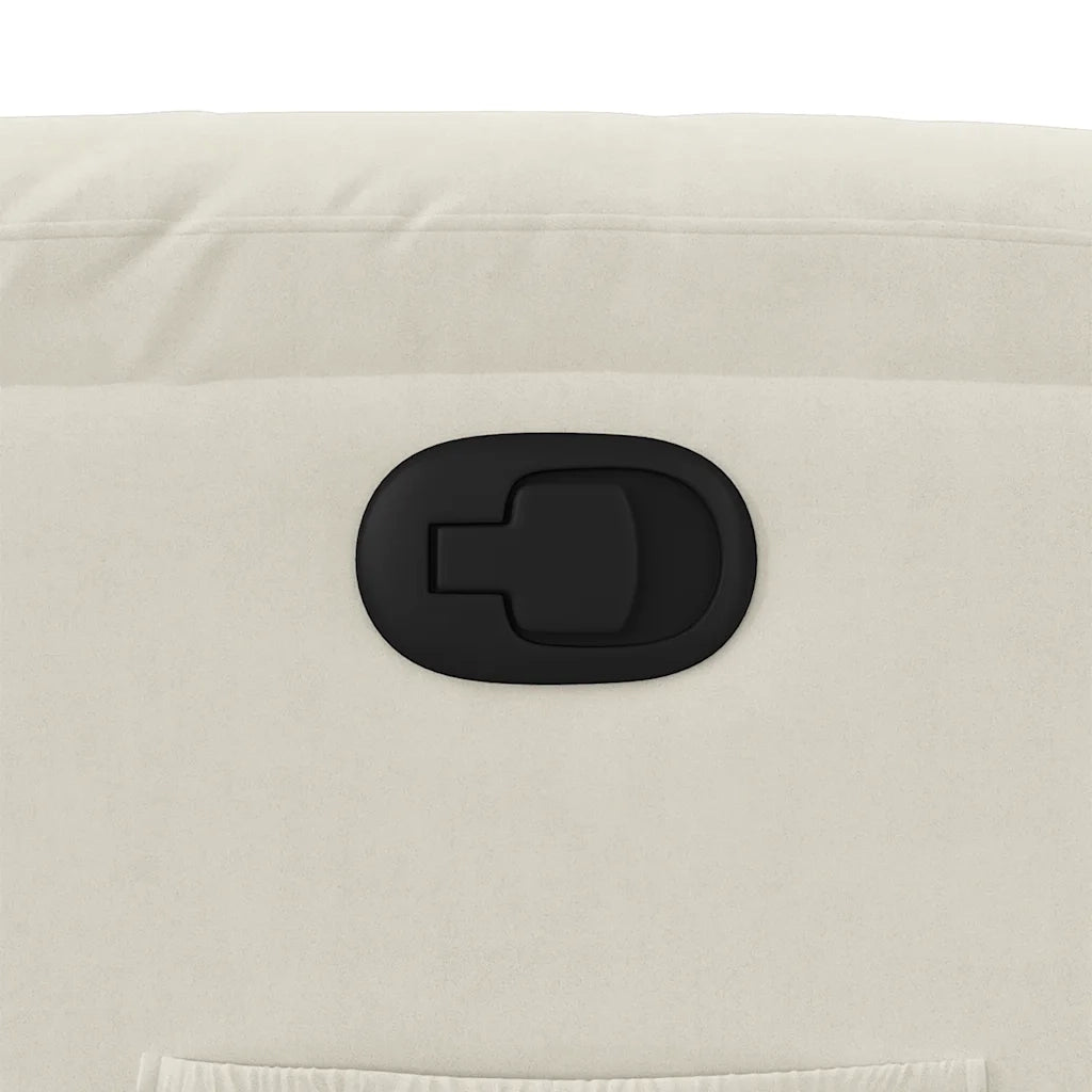 Poltrona Reclinabile Crema in Velluto 373509