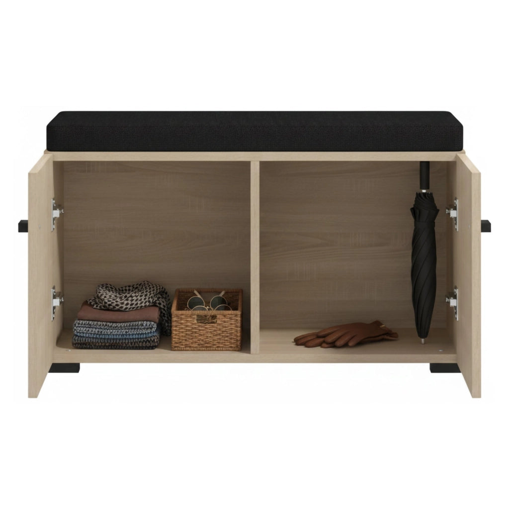 Druento, Mobile da Ingresso un Ripiano, 77x35x40.5h cm Marrone Rovere