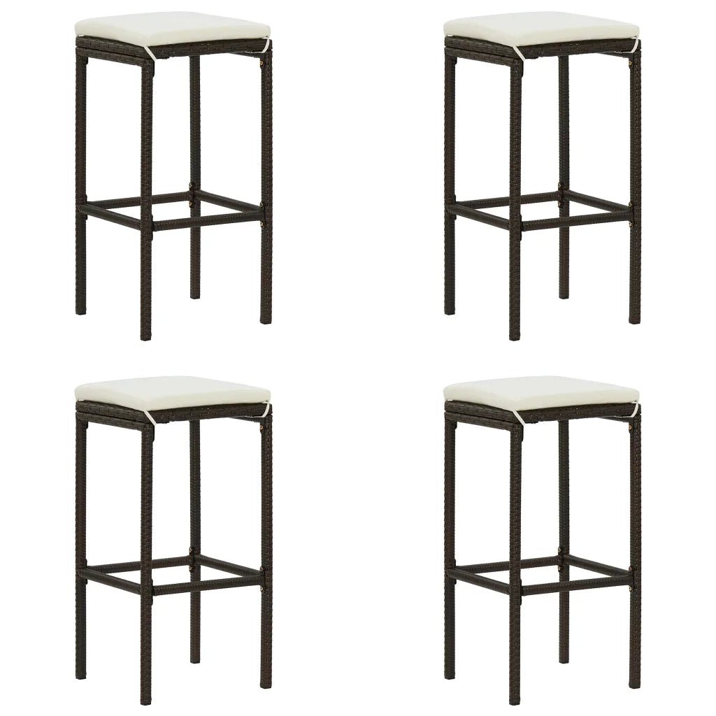 Set Bar da Giardino 3 pz con Cuscini Marrone 3064878