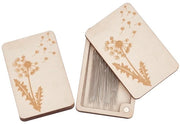 Organizzatore per spilli in legno - 2 pezzi - 65 mm x 90 mm x 11 mm - Materiali riciclati - Stampato a tema fiore - Tassello per spilli in legno