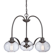 Lampadario Trilogy 3 luci E27 bronzo antico Quoizel