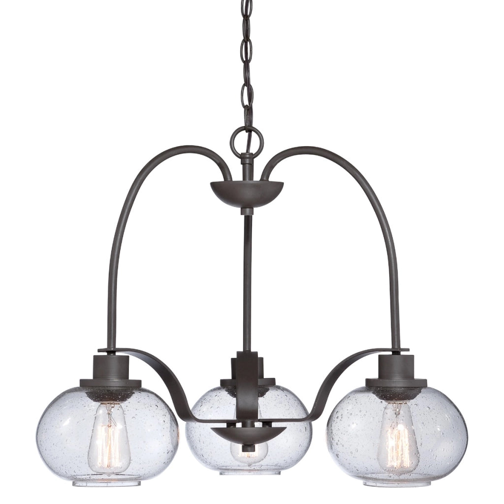Lampadario Trilogy 3 luci E27 bronzo antico Quoizel