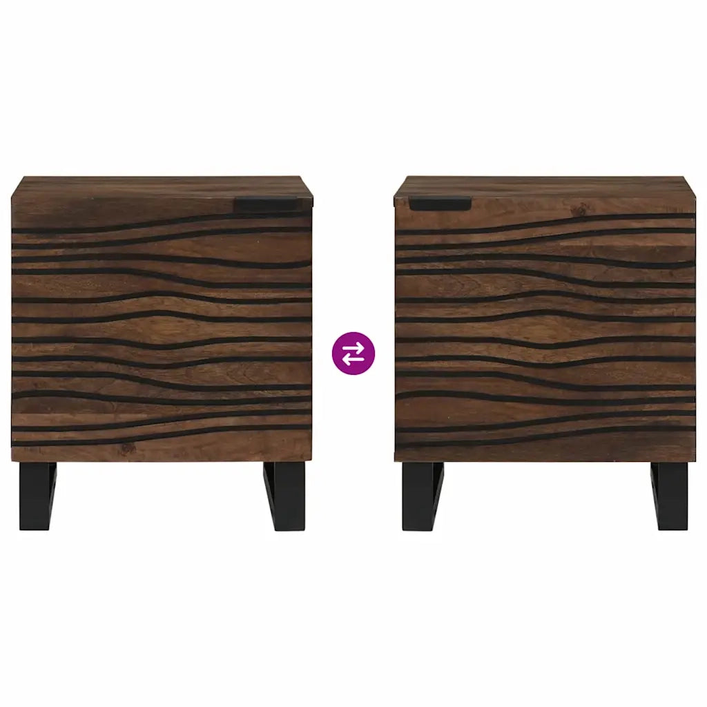 Comodino | Armadio da Notte | Mobiletto da notte Noce 40 x 33 x 46 cm Legno ingegnerizzato