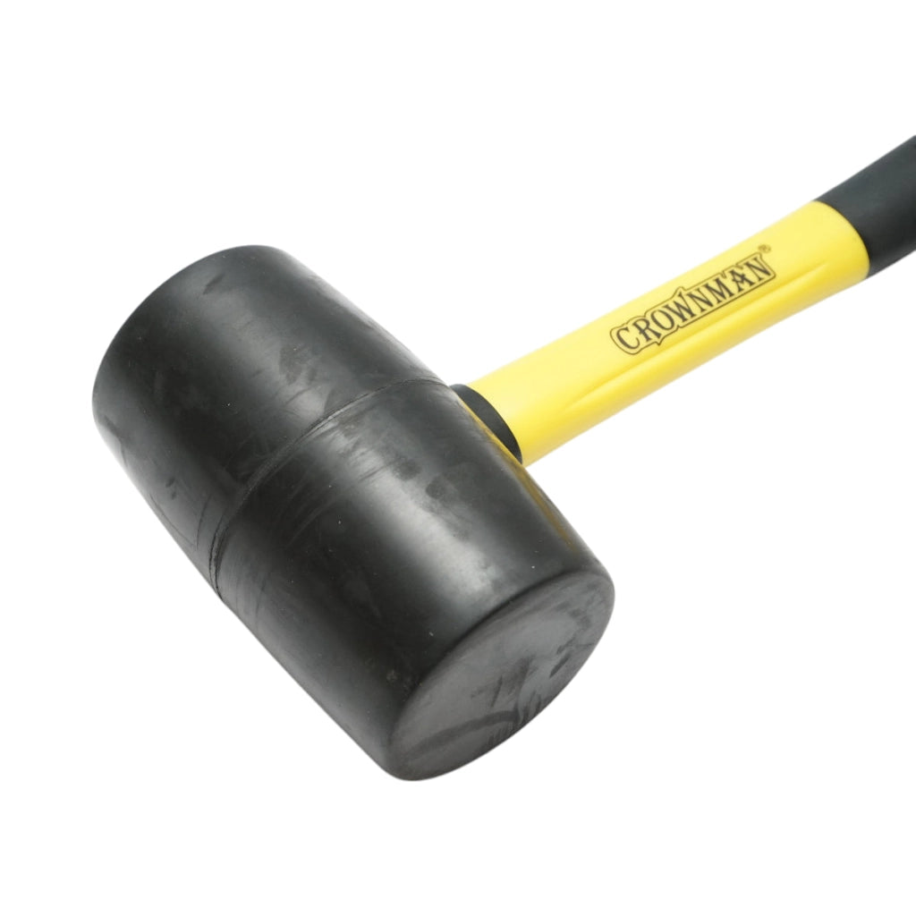 Martello in gomma con manico in fibra di vetro, 900g, Crownman