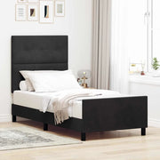 Letto a molle con testiera Nero 100 x 200 cm Velluto 3344923