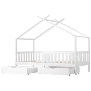 Cassetti contenitore sottoletto con 2 cassetti e ruote; in MDF; per camera da letto; 93x67x20 cm