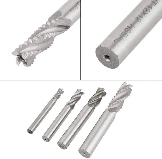 Set di lame a snodo HSS - 4 pezzi - Acciaio HSS - Tempera rapida - Alta resistenza - Adatto per macchine per frese - Lunga durata - Lame a snodo