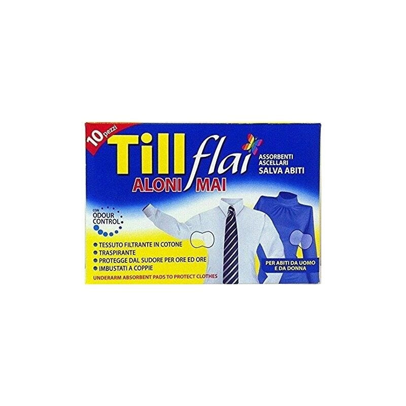 SET 5 CONFEZIONI TILL FLAI ASSORBENTI PER ASCELLE 10 PZ CIASCUNA