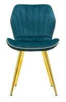 Sedia Paris Space Ottanio /Gold Set 2 Pz cm 46X58X77