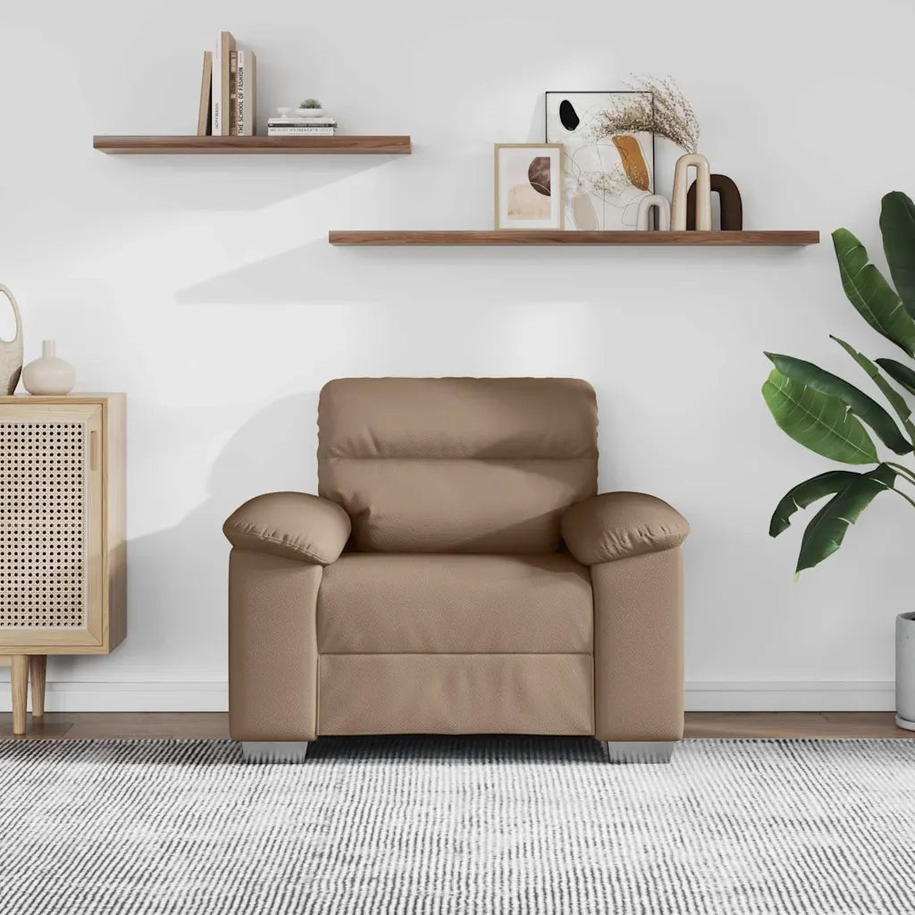 Poltrona-Divano Sedia Cappuccino 100x81x84 cm in Similpelle