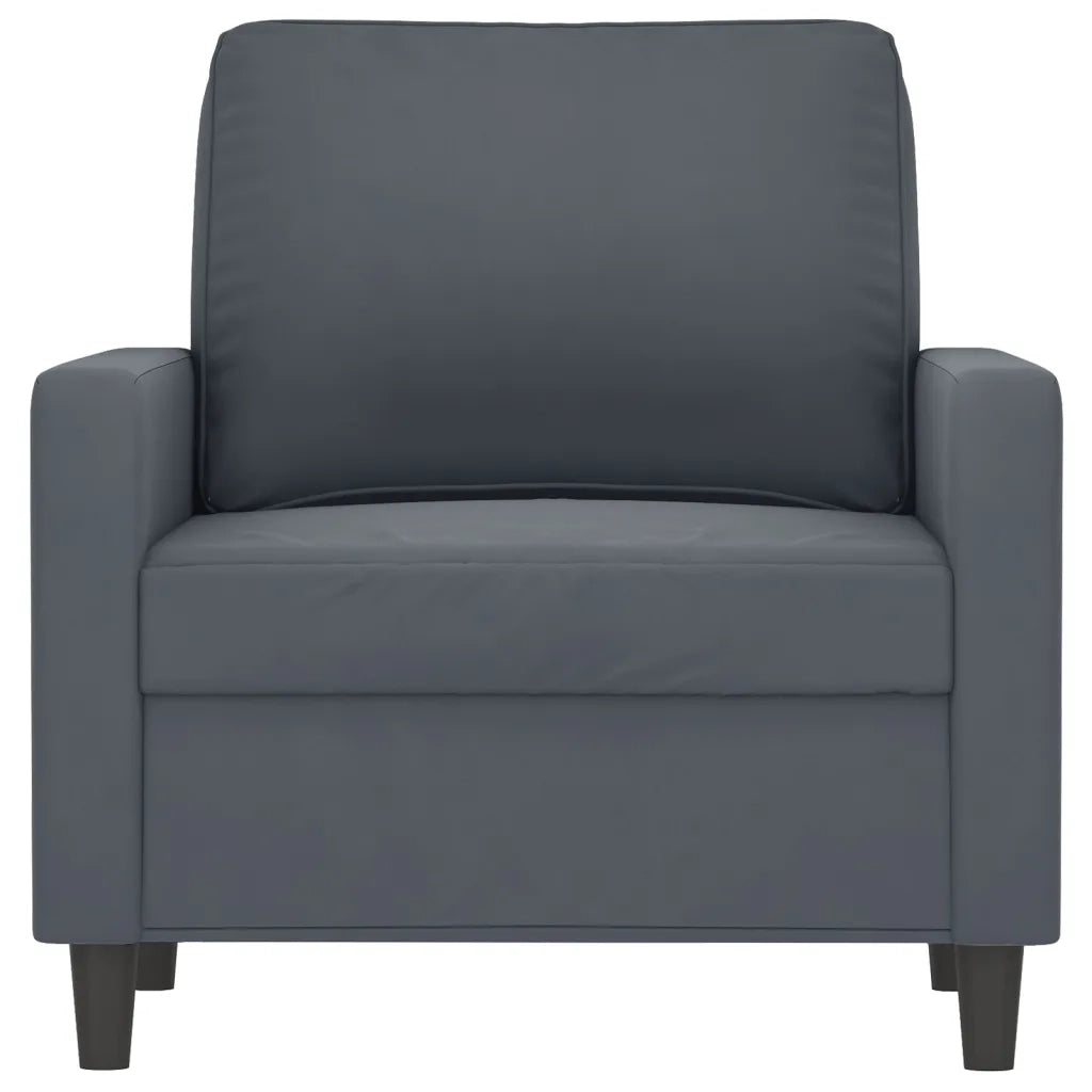 Poltrona Grigio Scuro 60 cm Vellutocod mxl 131117