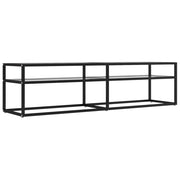 Mobile TV multimediale mensola TV credenza mobile TV sala da pranzo soggiorno camera da letto trasparente 160 x 40 x 40,5 cm vetro temperato trasparente 02_0028496