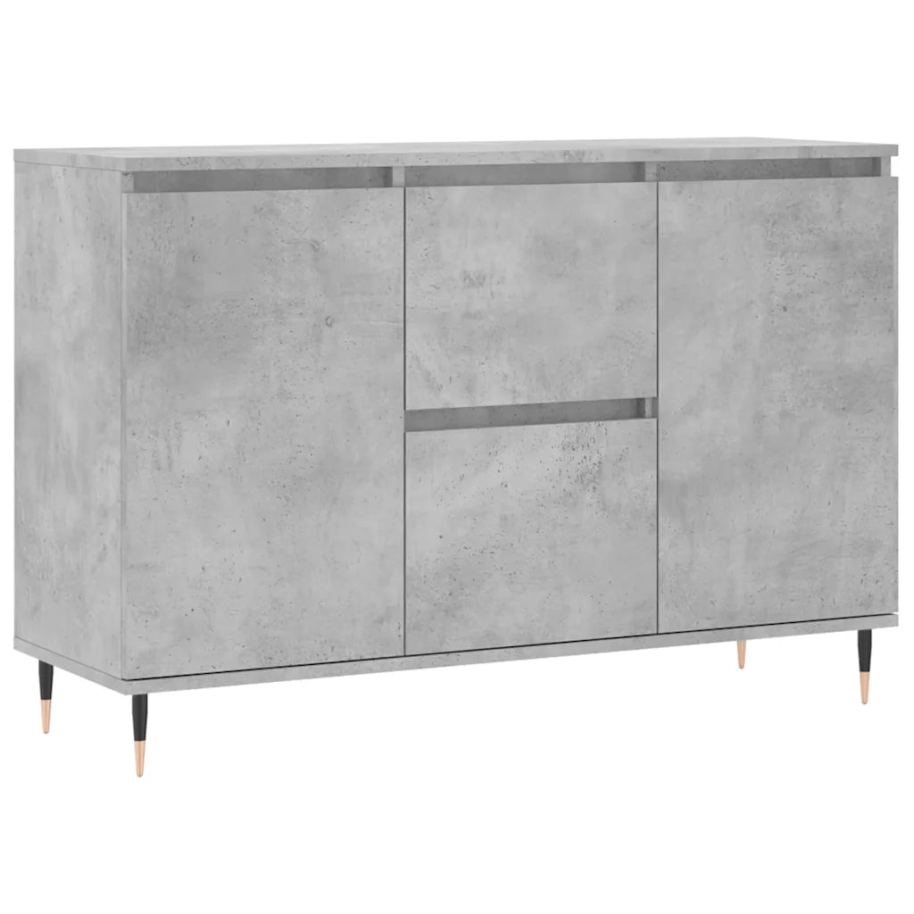 Credenza | Madia | Buffet da pranzo | Armadio da pranzo Grigio Cemento 101,5x35x70 cm in Legno Multistrato