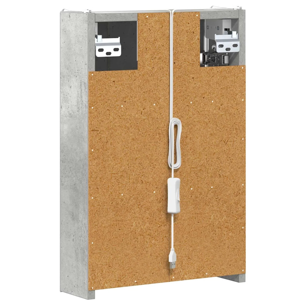 Mobiletto per specchio da bagno Grigio cemento