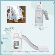 SCIVOLO 5 IN 1 70 x 177 x 92 cm Grigio in plastica