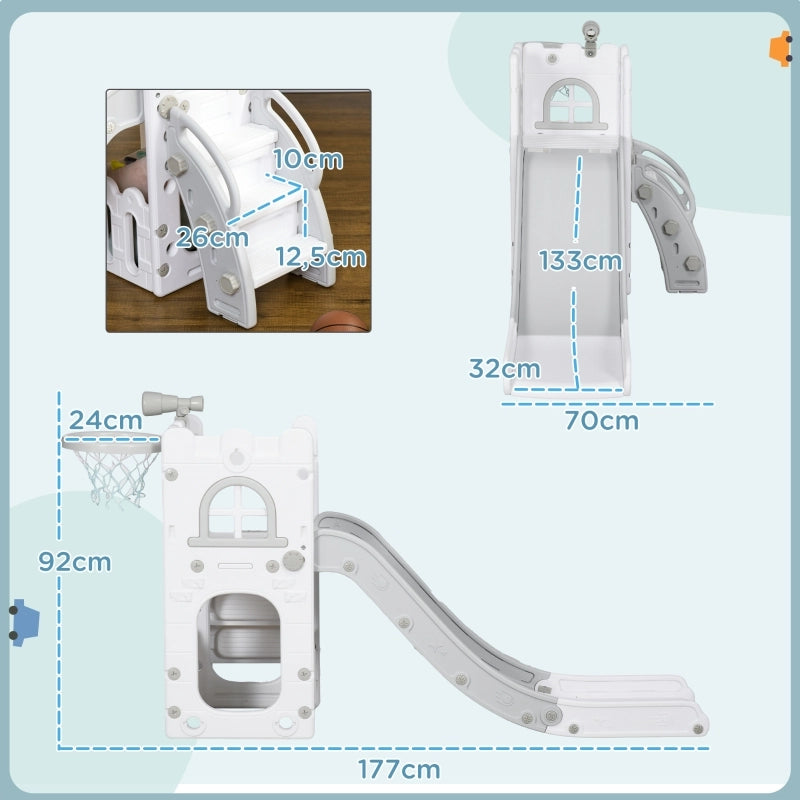 SCIVOLO 5 IN 1 70 x 177 x 92 cm Grigio in plastica