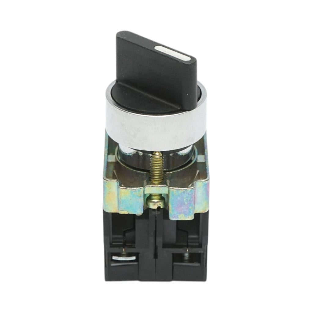 Selettore a 2 posizioni nero con ritenuta 1NO+1NC, 400V/10A, LAY5-BD25 Breckner Germany