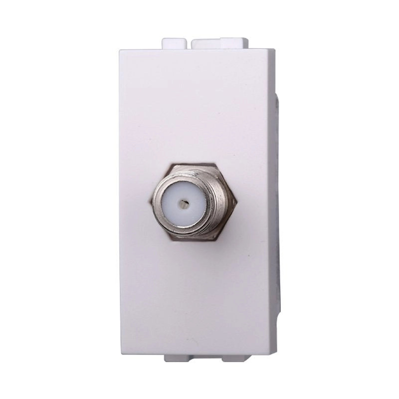 Presa TV SAT A Vite Satellitare Tipo F Colore BIANCO Compatibile Con Bticino Living Light