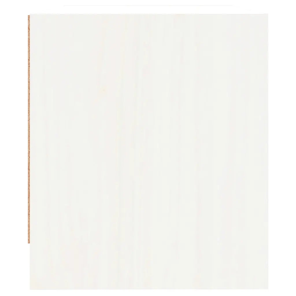Comodini 2 pz Bianchi 40x31x35,5 cm in Legno Massello di Pino 836138