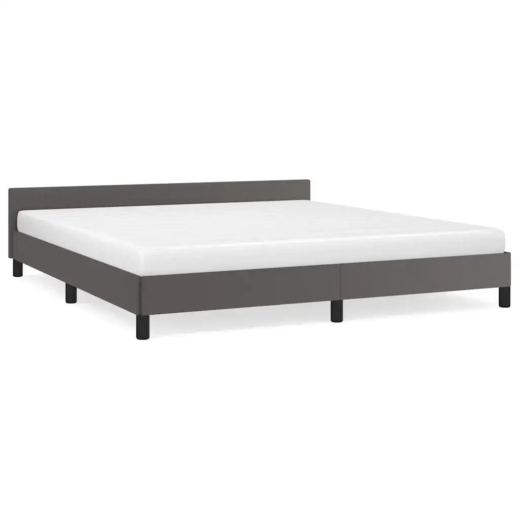Giroletto con Testiera senza Materasso Grigio 160x200 cm 347511