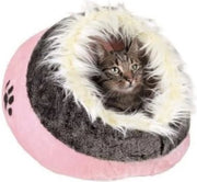Casa per gatti, grotta per gatti Minou, letto per gatti rosso/grigio - 35 x 26 x 41 cm
