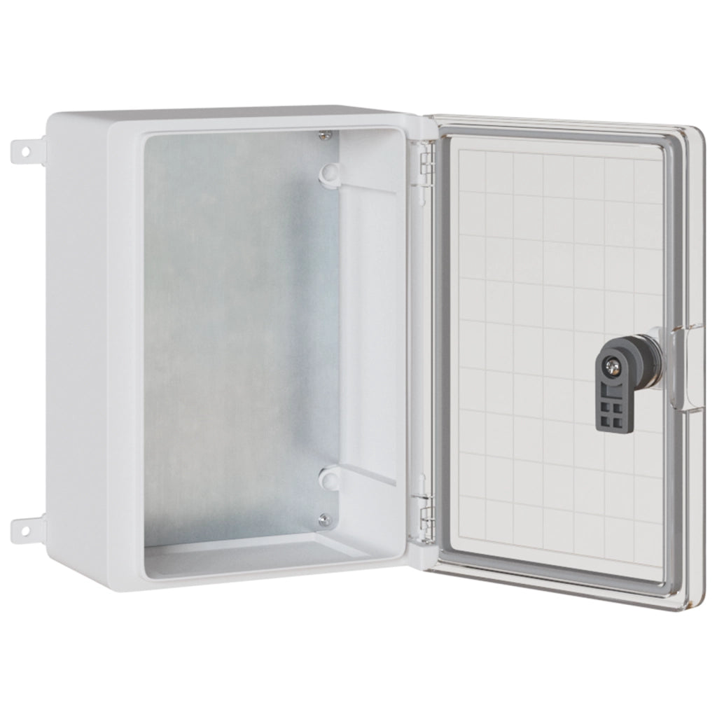 Armadio di controllo Grigio con porta trasparente Plastica