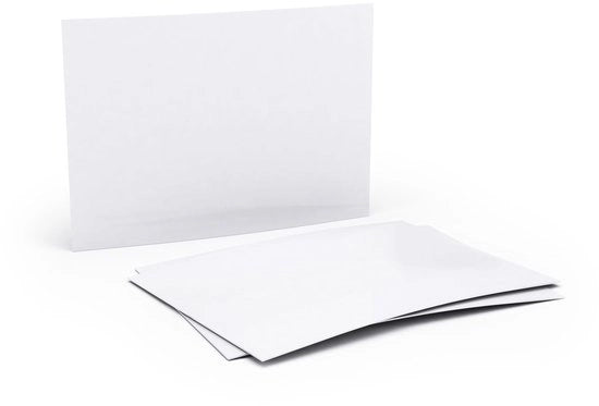 Carte Visita Blanco 350 g/m² - Carte Onbedrukte 100 Stuks - Progetti di Creatività - Carte di Auguri Personalizzate - Formato A6 - Carte Stabili - Carte Visita
