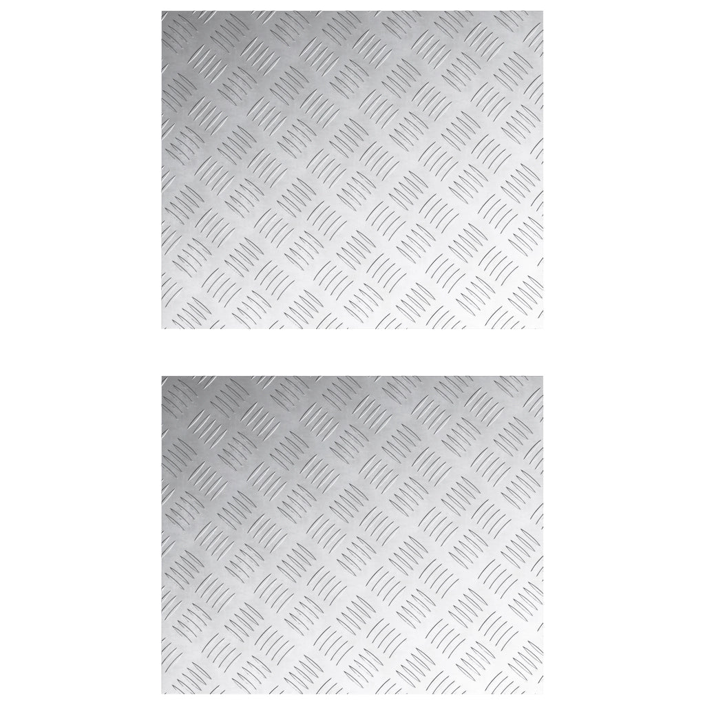 Fogli di alluminio a scacchi  2 pezzi Antiscivolo 60x50 cm