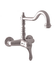LABE miscelatore lavabo retrò a parete in ottone cromato
