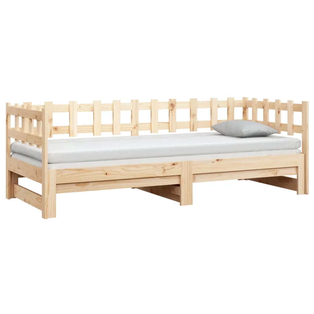 Dormeuse Estraibile 2x(80x200) cm in Legno Massello di Pino 820766