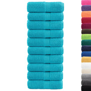 Asciugamani Premium SOLUND 10 pz Turchese 30x30 cm 600 g/m² 137445