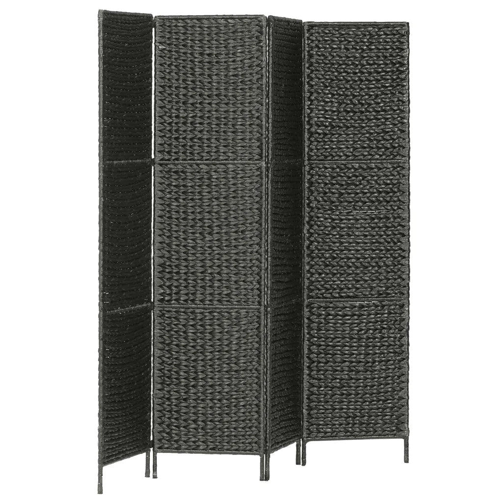 Paravento a 4 Pannelli Nero154x160 cm in Giacinto d'Acqua 247349