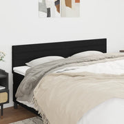 Testiera 2 pz-Set di 2 Testata-Testiera Decorativa Nera 80x5x78/88 cm in Tessuto 962636