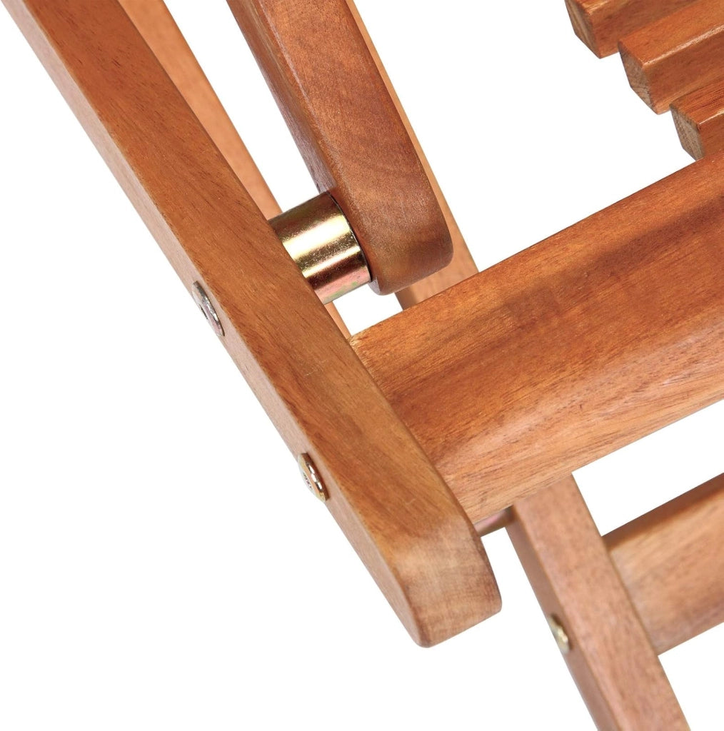 Lettino Prendisole Ergonomico 120kg Legno di Acacia Sdraio Pieghevole incl. Poggiapiedi e Cuscino Lettini Sauna