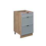 Vicco Mobiletto base per cucina Blu-grigio chiaro 50 cm senza piano di lavoro