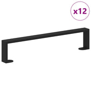 Piedini per mobili 12 pz Nero 481 x 40,5 x 100 mm Ferro CFW1489657