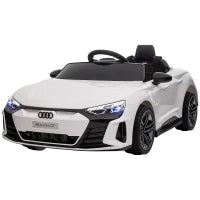 Auto Elettrica per Bambini 3-5 Anni con Telecomando, Sospensioni e Clacson, 103x58x41 cm, Bianca e Nero